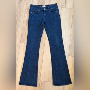 Paige H.H. Boot cart stretch blue jeans, medium wash size 28 x 33.